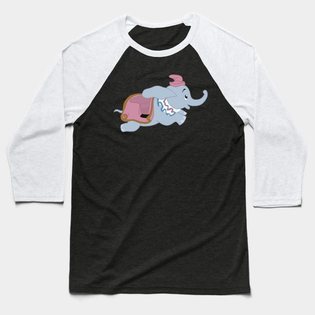 Dumbo Ride Baseball T-Shirt by cenglishdesigns